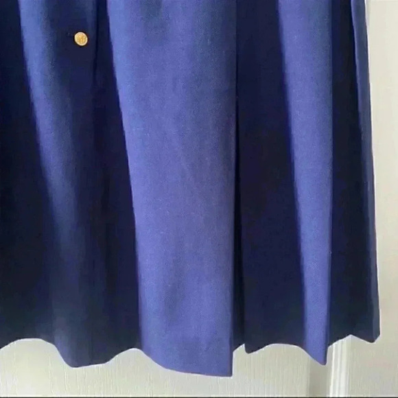 Tommy Hilfiger Pleated A-Line Mini Skirt Tennis Prep Kilt Navy Blue Size 10 - Picture 6 of 15